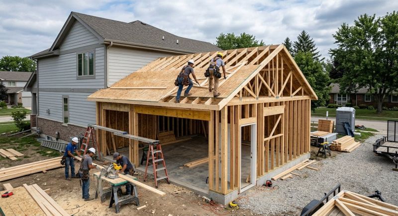 Attached Garage Construction in South Houston, TX