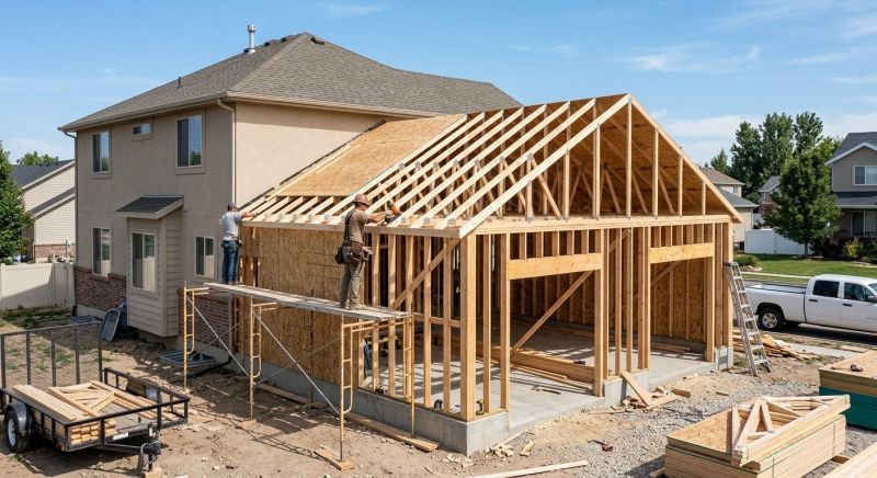 Two Story Garage Construction in North Charleston, SC